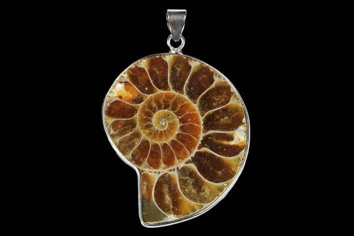 Fossil Ammonite Pendant - Million Years Old #151993
